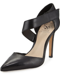 Vince Camuto Carlotte Pointed Toe Leather Pump Black