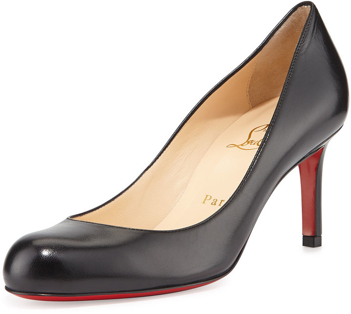 Christian Louboutin Simple Leather Red Sole Pump Black | Where to buy ...