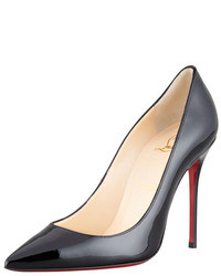 Christian Louboutin Decollete Patent Leather Stiletto Red Sole Pump