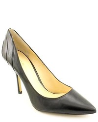 Enzo Angiolini 7 Pallassin Black Leather Pumps Heels Shoes