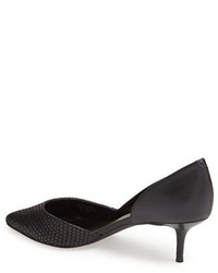 Enzo Angiolini Gadget Snake Embossed Leather Pointy Toe Pump