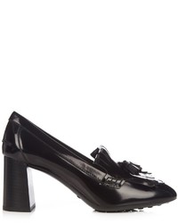Tod's Gomma Fringed Patent Leather Pumps