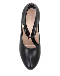 Gucci 105mm Leather Mary Jane Pumps