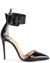 Christian Louboutin Harler 100 Patent Leather Ankle Cuff Pumps