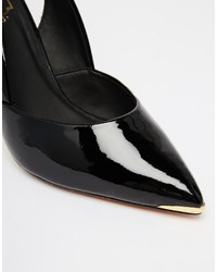 Ted Baker Jiena Patent Cut Out Heeled Pumps