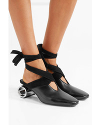 J.W.Anderson Jw Anderson Suede Trimmed Leather Pumps Black
