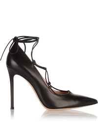 Gianvito Rossi Lace Up Leather Pumps