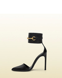 Gucci Leather Ankle Strap Pump