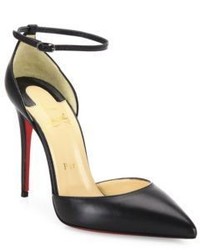 Christian Louboutin Leather Ankle Strap Pumps