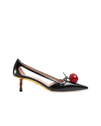 Gucci Leather Cherry Pumps