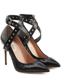 Valentino Leather Cross Front Pumps