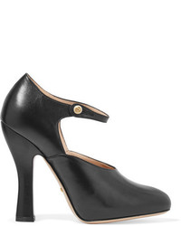 Gucci Leather Mary Jane Pumps Black