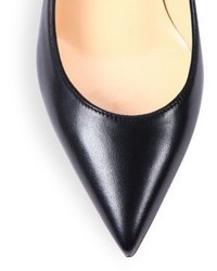 Christian Louboutin Leather Point Toe Wedge Pumps