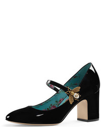 Gucci Lois Mary Jane Bee Patent Pump