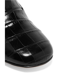Tibi Marlow Croc Effect Leather Pumps Black