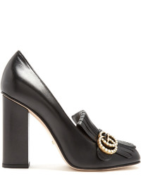 Gucci Marmont Fringed Leather Pumps