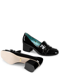 Gucci Marmont Patent Leather Mid Heel Pump