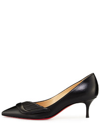 Christian Louboutin Miss Mars Leather 55mm Red Sole Pump Black