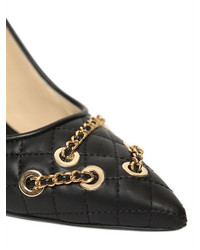 Moschino 100mm Chained Quilted Leather Pumps