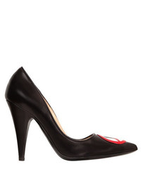 Moschino 100mm No Heels Leather Pumps