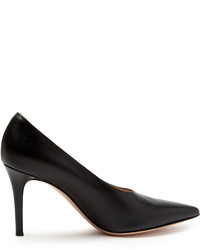 Gianvito Rossi Muriel High Cut Point Toe Leather Pumps
