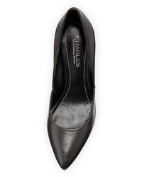 Charles by Charles David Parker Leather Pointed Toe Pump Black