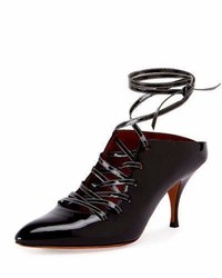 Givenchy Patent Lace Up 80mm Pump Black