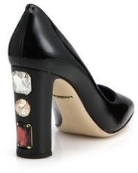 Dolce & Gabbana Patent Leather Jewel Heel Pumps