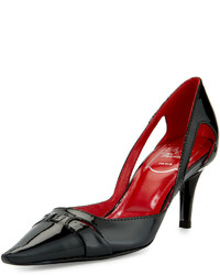 Roger Vivier Patent Leather Pointed Toe Pump Nero