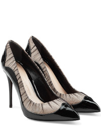 Alexander McQueen Patent Leather Pumps With Mesh