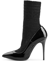 Alexander McQueen Patent Leather Pumps With Sock