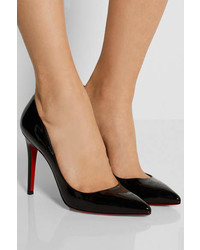 Christian Louboutin Pigalle 100 Patent Leather Pumps Black
