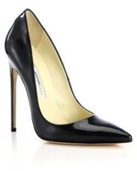 Brian Atwood Point Toe Patent Leather Pumps