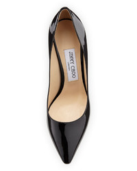 Jimmy Choo Romy Patent Pointed Toe 85mm Pump Black