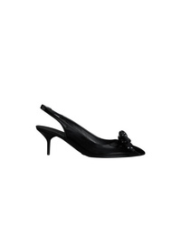 Burberry Rope Detail Patent Leather Slingback Pumps