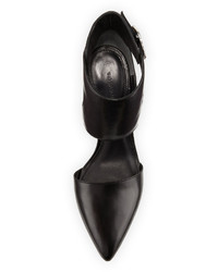 Sigerson Morrison Season Leather Pointed Toe Pump Black