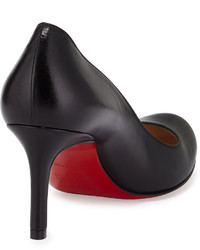 Christian Louboutin Simple Leather Red Sole Pump Black