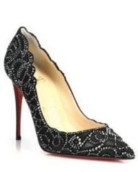 Christian Louboutin Top Vague Crystal Leather Pumps