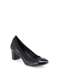 Tory Burch Carrie Quilted Leather Pumps Black