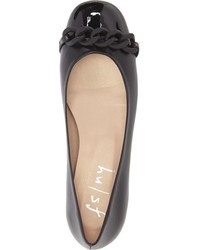 French Sole Tumble Chain Link Square Toe Pump