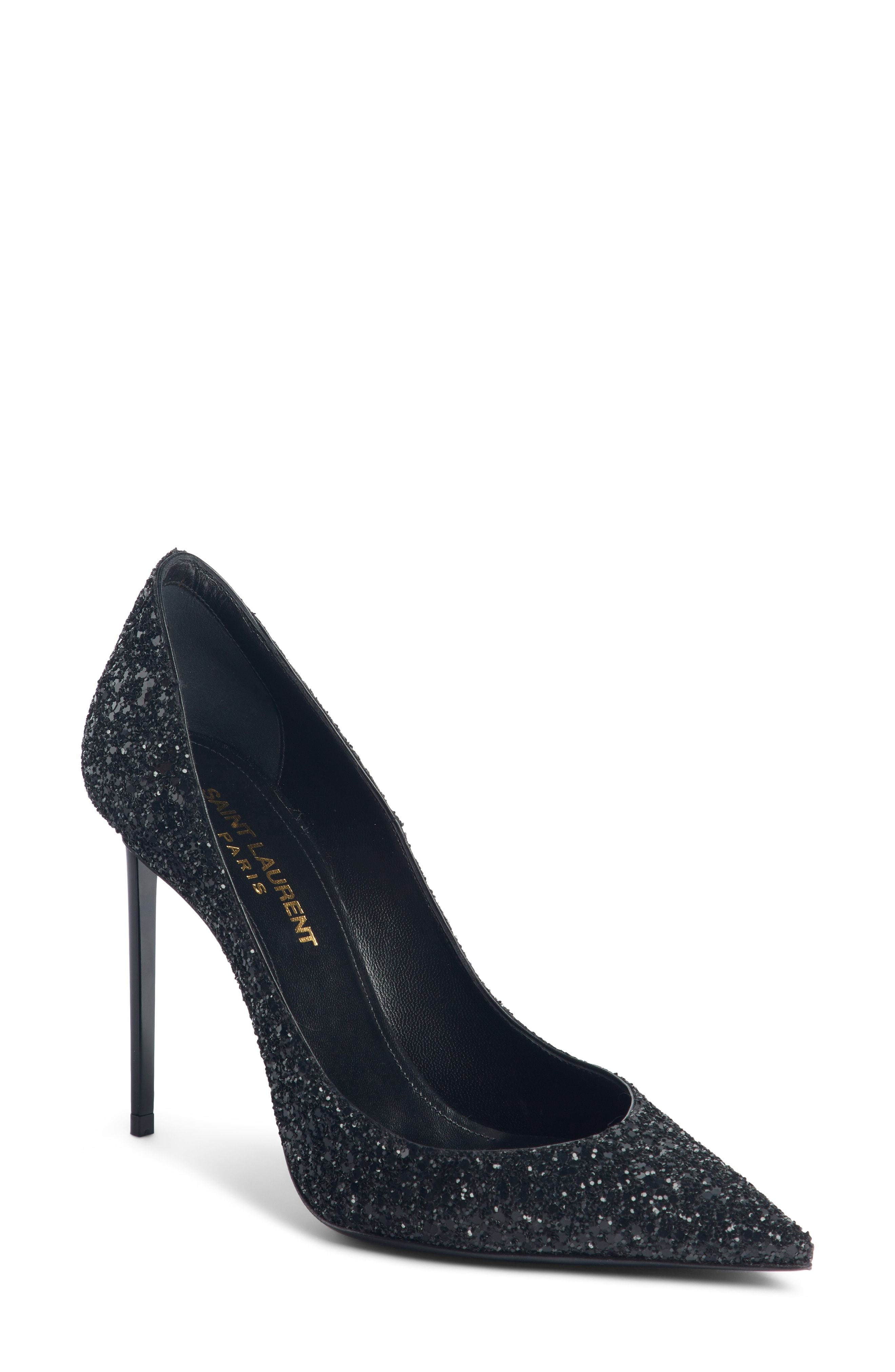 saint laurent zoe glitter pump