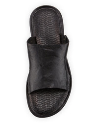 Kenneth Cole Afinity Leather Slide Sandal Black