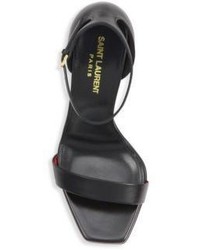 Saint Laurent Amber Leather Ankle Strap Sandals