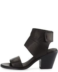 Eileen Fisher Art Leather Ankle Cuff Sandal Black