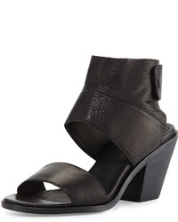 Eileen Fisher Art Leather Ankle Cuff Sandal Black