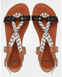 Asos Collection Fuse Leather Flat Sandals