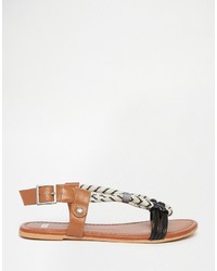 Asos Collection Fuse Leather Flat Sandals