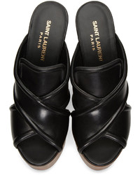 Saint Laurent Black 626 Clog Sandals