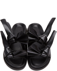 Cédric Charlier Black Bow Birks Sandals