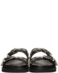 Toga Pulla Black Charms Buckle Sandals